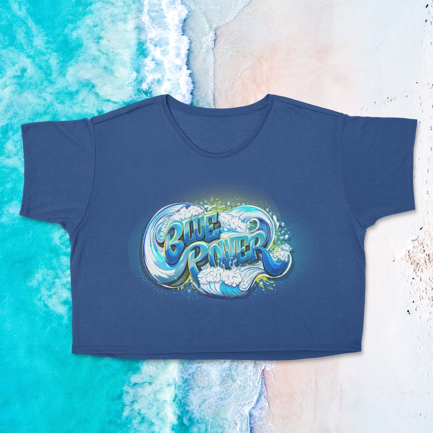 Blue Power Crop Top