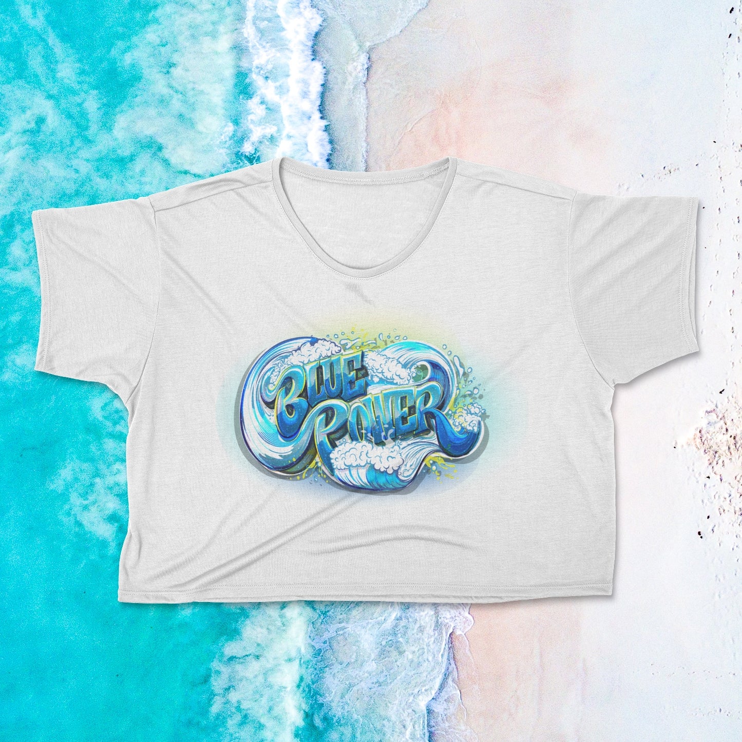 Blue Power Crop Top