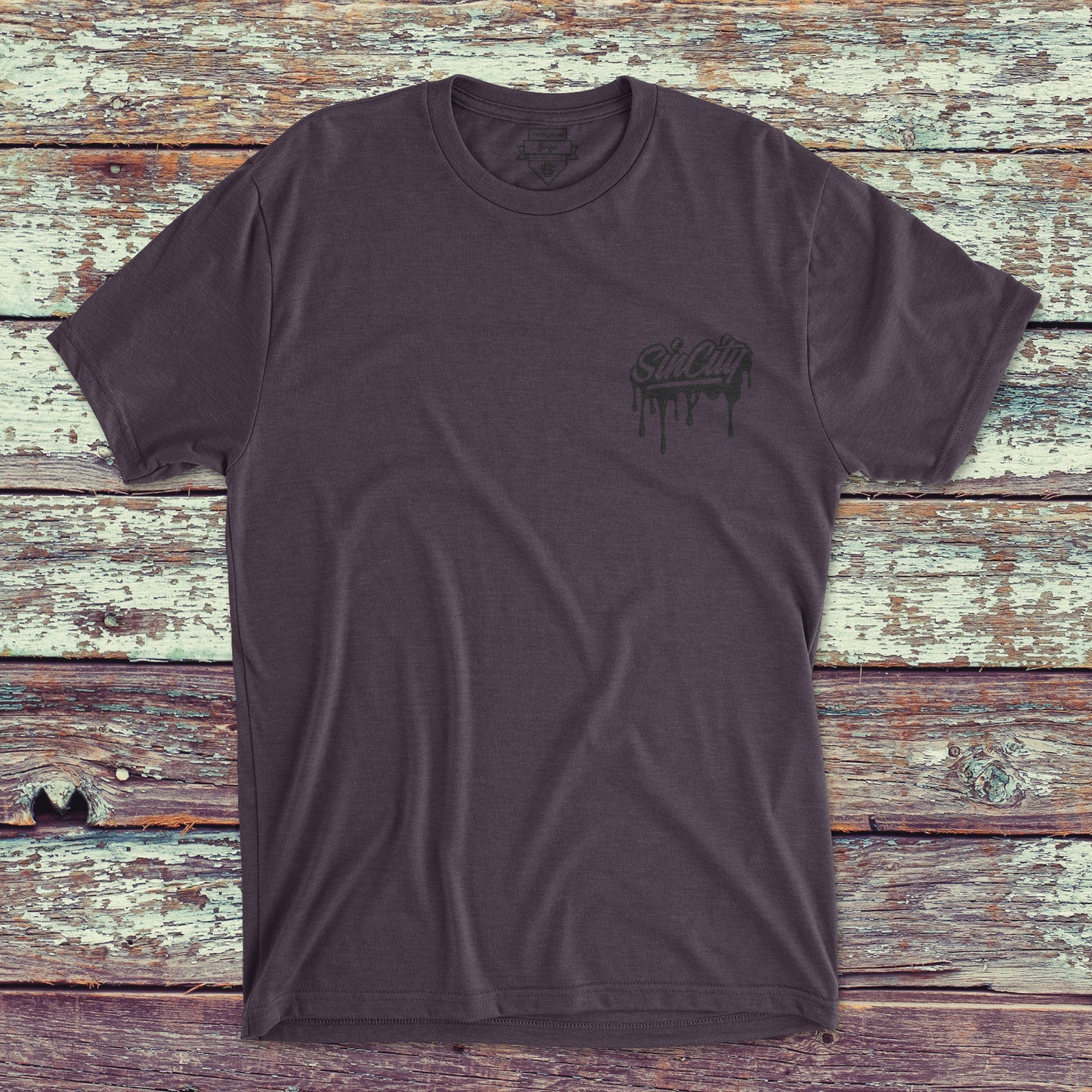 "SinCity" Extra Soft Vintage Purple T-Shirt