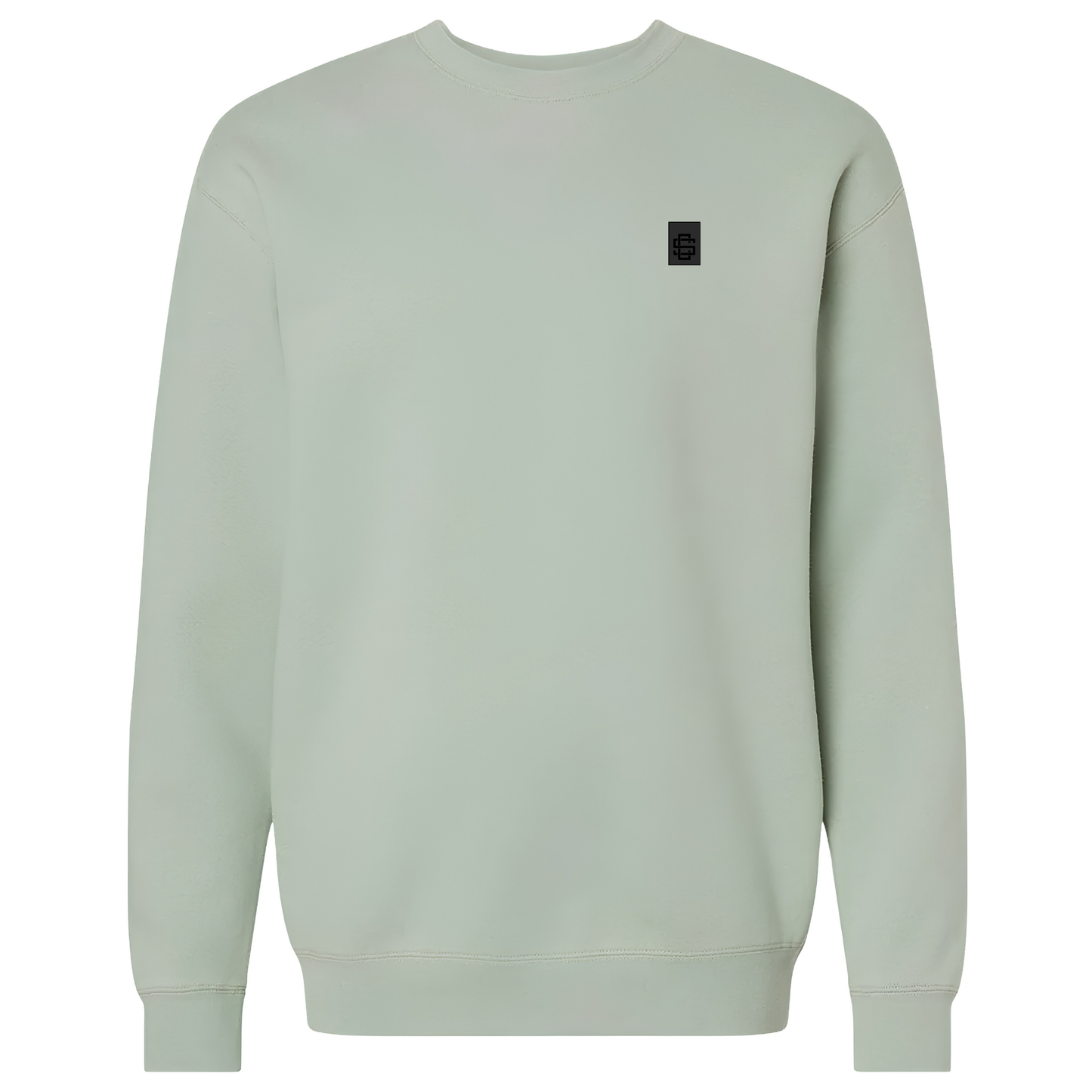 Dusty Sage Crew Neck SC Monogram Rubber Patch Sweater