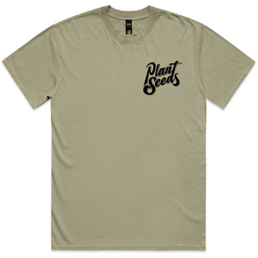 Plant Seeds Cotton T-Shirt (Faded Eucalyptus)