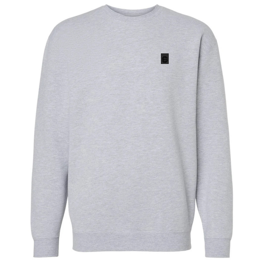 Heather Grey Crew Neck SC Monogram Rubber Patch Sweater