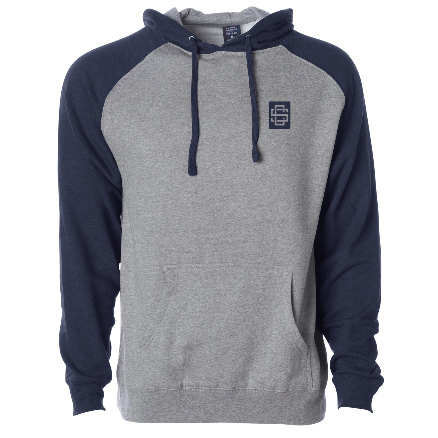 Navy Heather / Heather Grey Raglan Sleeve Hoodie