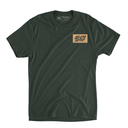 Black Forest Tri-Blend Patch Print T-Shirt