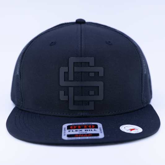 SC Monogram Black w/ Black Bill Snapback Hat