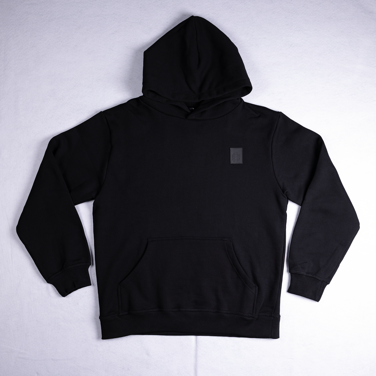 Oversized Black 100% Organic Cotton Hoodie