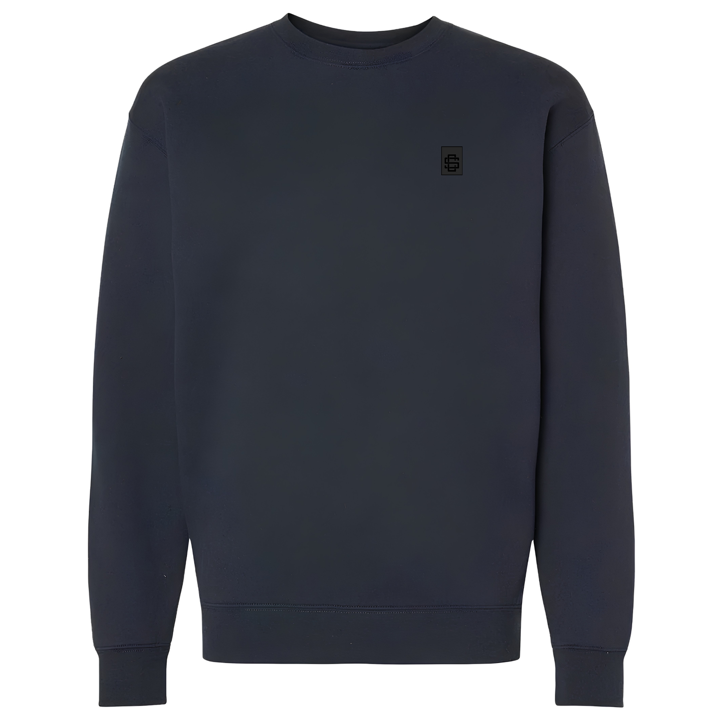 Navy Crew Neck SC Monogram Rubber Patch Sweater