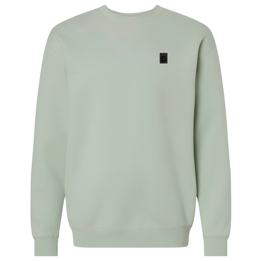 Dusty Sage Crew Neck SC Monogram Rubber Patch Sweater