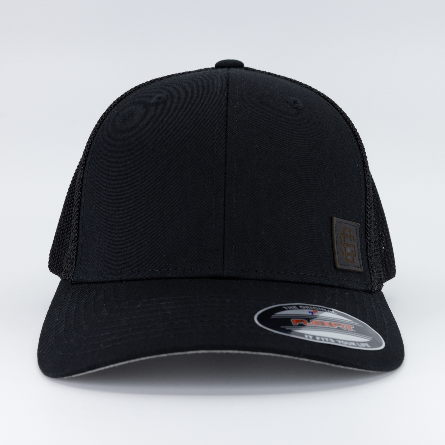 SC Monogram Leather Patch FlexFit Trucker Hat