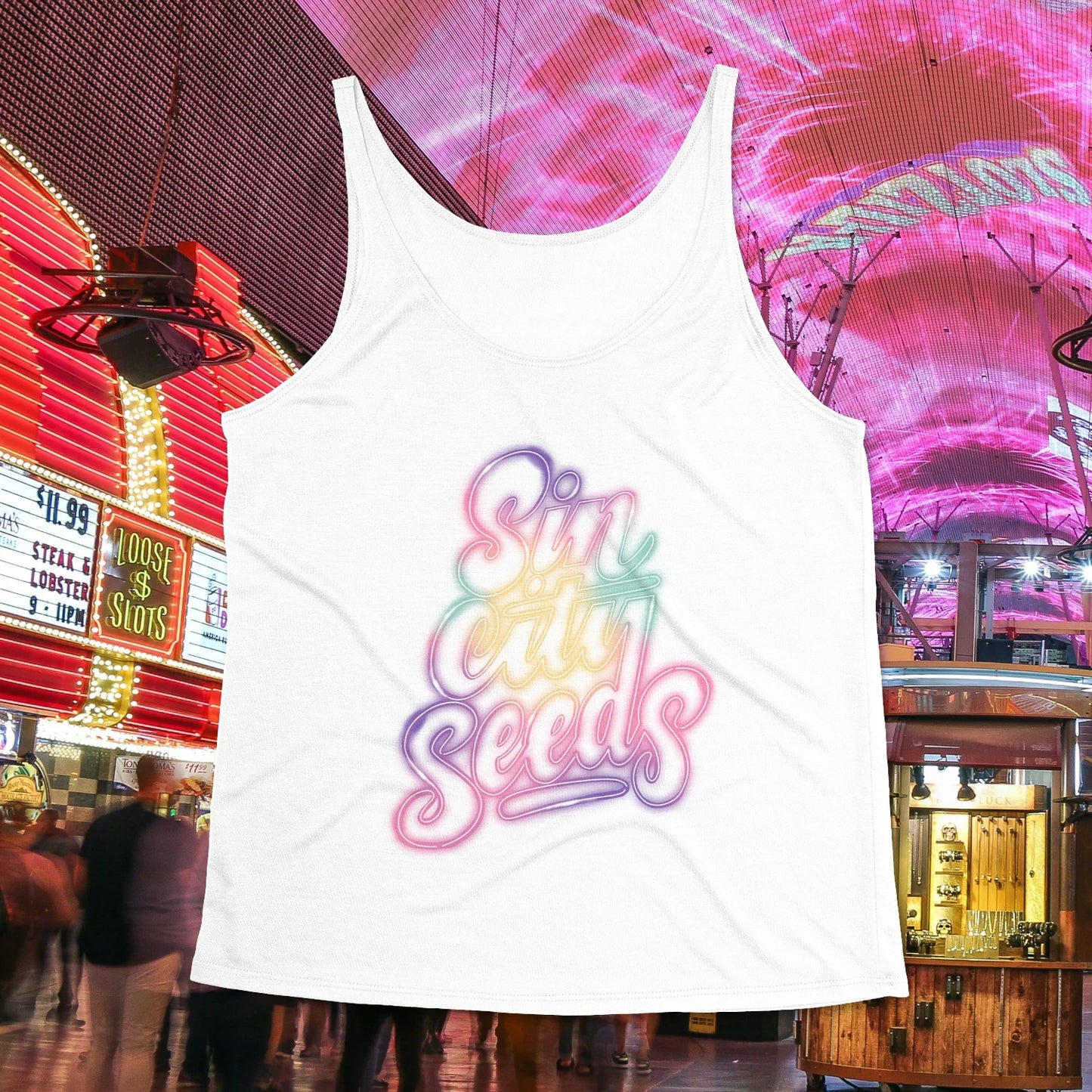 Women's Neon SinCIty Seeds Flowy Tank